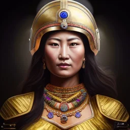 Ultra detailed fullbody Portrait in oil on canvas of busty female Scythian warrior with armor,helmet,extremely detailed digital painting,ultrarealistic skin,intense stare, extremely detailed face, crystal clear eyes, mystical colors ,perfectly centered image, perfect composition, rim light, beautiful lighting,masterpiece ,8k, stunning scene, raytracing, anatomically correct, in the style of Simon Bisley and Ohrai Noriyoshi and robert e howard and Steve Jung and Wizyakuza and uncannyknack.