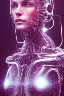 cyberpunk, glass body, women, portrai, open mouth, perfect skin, tron, cyborg , perfekt, real, dream, hr giger