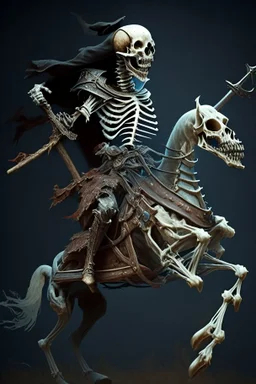 skeleton rider medival