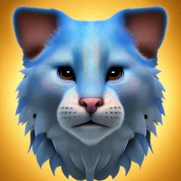 This avatar could have features such as fur, whiskers, and a tail, and might be able to move and express itself through various animations. You might also imagine the avatar with different colors or patterns on its fur, such as blue.