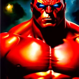 portrait oil on canvas, RedHulk ,comic book cover, mystical colors,insanely detailed,realistic,intrincate detail, 16k resolution, masterpiece,Frank Frazetta,Alex Horley, Simon Bisley