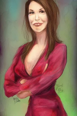 Portrait lady, full body shot, full-color medium shot ElfAcademia