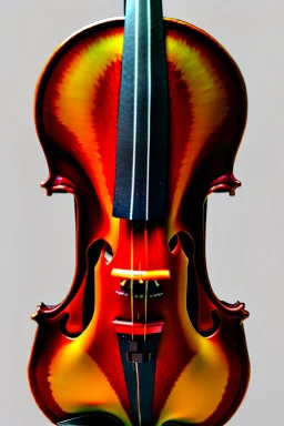 Violin with ornate carving