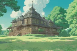 fantasy victorian house surrounded by forest