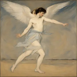 [art by James Abbott Whistler] Jacob wrestling with angel