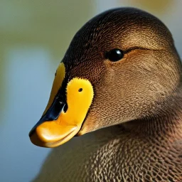 Portrait of a duck, extremely sharp detail, fined tuned sharp detail, realistic, 8k resolution, ultra hyper realistic detail, roses