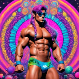 psychedelic steroids: simultaneously half hyper masculine and half hyper feminine, un boneur