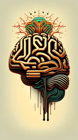 Icone, Art, Logo, Brain brain upgrade lines