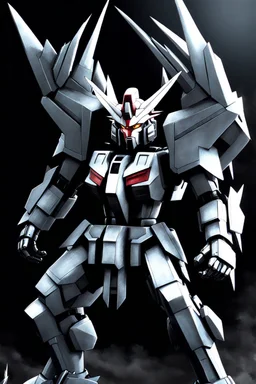 Gundam inspired by a werewolf. Large claws. Beastly frame. Action pose. 1080p. Photograph.