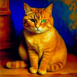 Portrait of a cat by Van Gogh