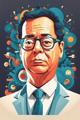 Ilustración vectorial de Gustavo Petro