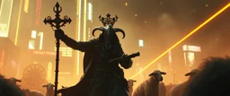 saviour sheep thief king, cyberpunk setting