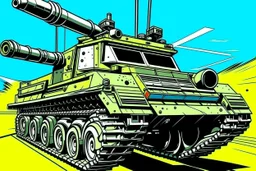 Pop art style combat vehiclde