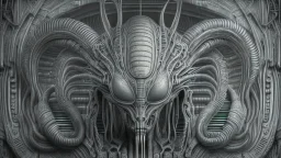 Alien Life in the style of H. R. Giger