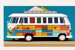Campervan in thestyle of paul klee