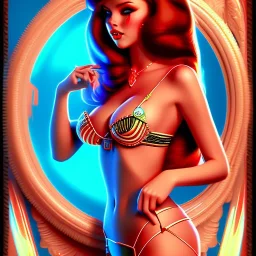 pin-up girl , Anaglyph