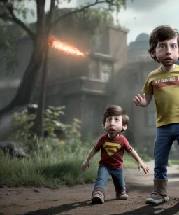 Howard wolowitz toddler, full body, dramatic lighting, angry, hyper realistic,