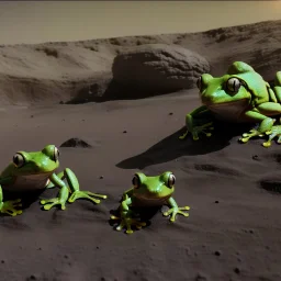 frogs on the moon