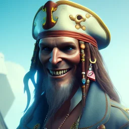 Pirate unreal engine 5, octane render, ultra realistic, 3d, cinematic, cinema 4d, face focus