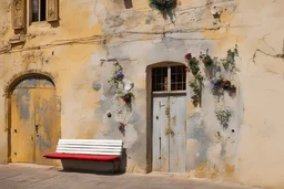 Paint with oil paint, decorated Malta house, colour, extra ordinary details