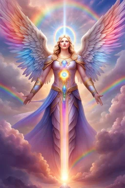 Beautiful angel, ufos, rainbows, beautiful colors gardens , flowers, cascades