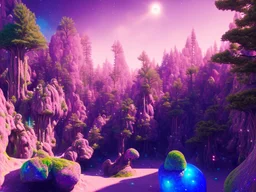 colorful underground crystal cosmic and galactic ambiance hill sky rocks sunny trees pools surreal, full of details, smooth, bright sunshine，soft light atmosphere, light effect，vaporwave colorful, concept art, smooth, extremely sharp detail, finely tuned detail, ultra high definition, 8 k, unreal engine 5, ultra sharp focus