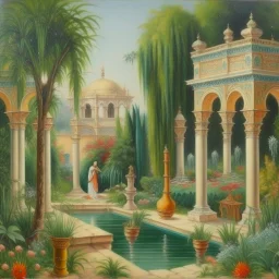 oriental arabic garden painting Neoclassicism