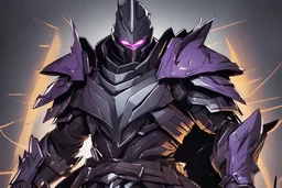 Shredder in 8k solo leveling shadow artstyle, anime them, neon effect, full body, intricate details, highly detailed, high details, detailed portrait, masterpiece,ultra detailed, ultra quality