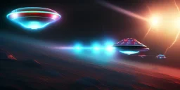 extra-terrestrial, 8K, photo realistic, highly detailed, lught ufo, light colors