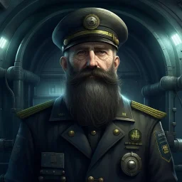 Friedrich the bearded submarine security officer realistic grimdark