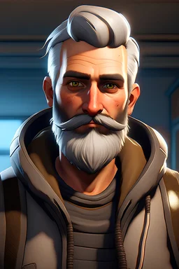 portrait of fortnight character in lobby
