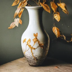 photo of a cracked ceramic vase repaired with gold, kintsugi, beautiful, vines and leaves, rosebuds, delicate, cinematic, high detail, beautiful composition, delicate arrangement, aesthetic, soft lighting, award winning photography, tender