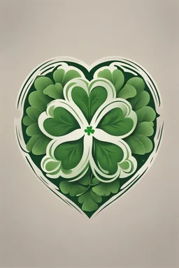 Logo avec un trèfle dont les quatre feuilles ontcomme motif un cœurs de Viana do Castelo au Portugal