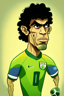 Bruno Guimarães Brazilian football player ,cartoon 2d