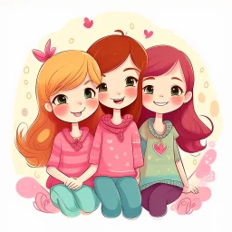 trio girl friendship
