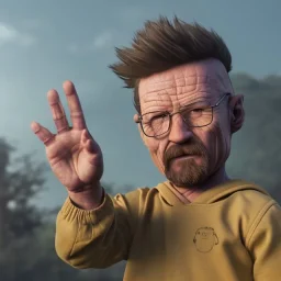 Walter white toddler, full body, angry, Buddha body, dynamic pose, tokio background, dramatic lighting, hyper realistic, unreal engine, 8k, upscale