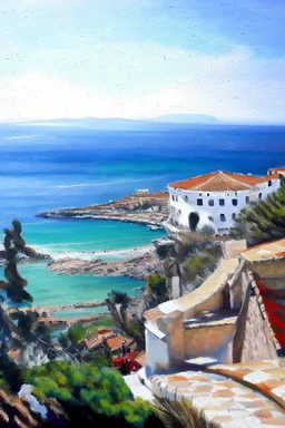 Mirador, salou, spain, painting