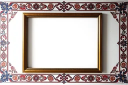 empty photo frame persian art no background