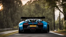 Bugatti liberty walk ,rear view, desktop wallpaper, 4K, Cinematic