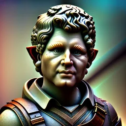 White Statue samwise gamgee, full body, Rome sculpture style, full body, details, fresco background, hyper realistic, 8k,