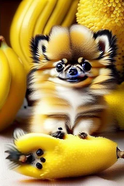 I like bananas and cute little Pomeranian puppies