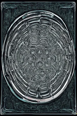 cymatics in action; in the style of Giger and Hundertwasser