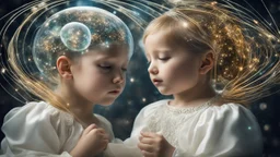 telepathy, young child, chrysalids, delight, empathy, harmony, ecstasy, award-winning photograph, beautiful composition, science-fiction, beautiful, wonder