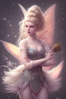 Obese but cute fairy in Forrest background. Style should be like Tinkerbell