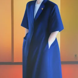 Full body portrait, painting, medium shot lady Yumekawa