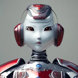 beautiful transparent smooth realistic japan robot samurai with cat face, extremely sharp detail, finely tuned detail, ultra high definition, 8k, unreal engine 5, ultra sharp focus, accurate hands