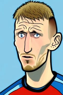 Tomas Soucek Czech football player ,cartoon 2d