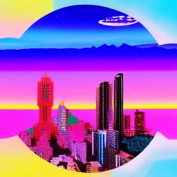 Vaporwave art Collage