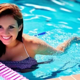 Adorable Woman in a pool