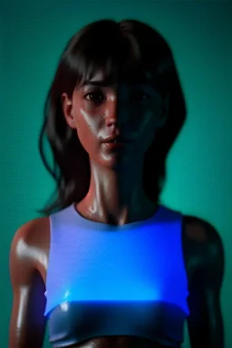 Ultra Realistic image, 25 years old brunette woman, Madrid, portrait, small stature, small chest, yakuza body tattoo, latex dress, short, rain, fog, club night Tokyo ambient, leds, neon, cyberpunk, vibrant color, highly detailed, art stations, concept art, smooth, unreal engine 5, god rays, ray tracing, RTX, lumen lighting, ultra detail, volumetric lighting.